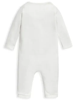 Crème - Barboteuse Mamas & Papas Cream Safari brodée 100% coton