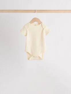 Crème - Bébé Manches courtes Bodysuits 5 Pack