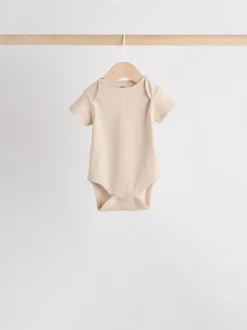 Crème - Bébé Manches courtes Bodysuits 5 Pack