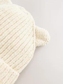 Crème - Bonnet 3D avec oreille (3mois10ans)