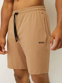 Crème - BOSS short stretch à logo coupe standard