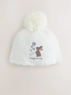Crème - Chapeau Personnage lapin brodé Bébé (0mois-2ans)