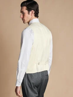 Crème - Charles Tyrwhitt costume Morning V2 ajustable : gilet