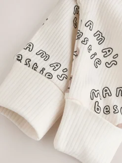 Crème - Combinaison de nuit bébé sans pieds zippée Family Two Way (0-18mois)