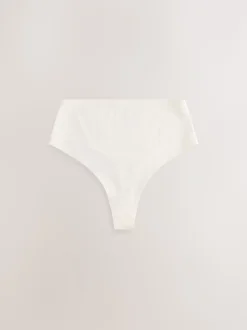 Crème - Culotte de coton mélangé de qualité supérieure avec contrôle de l'abdomen