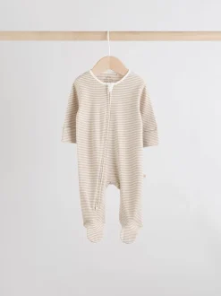 Crème - Dors-bien bébé à fermeture éclair bidirectionnelle (0-2ans)