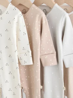 Crème - Dors-bien bébé à fermeture éclair bidirectionnelle (0-2ans)