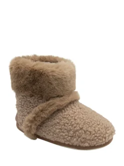 Crème - Dunlop Bootee Pom Pom Faux Chaussons