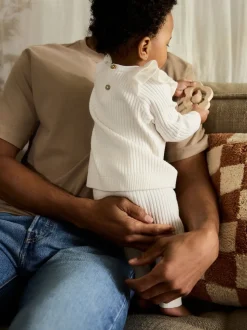 Crème - Ensemble Pull et Leggings en maille Bébé 2 Pièces (0mois-3ans)