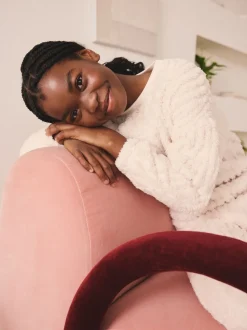 Crème - Ensemble pyjama en jacquard en polaire 2 pièces (2-16ans)