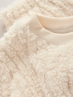 Crème - Ensemble pyjama en jacquard en polaire 2 pièces (2-16ans)