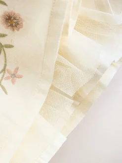 Crème - Ensemble robe à manches longues et Culottes brodées BÉBÉ 2 Pieces (0mois-2ans)