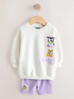 Crème - Ensemble short Bluey (12mois-7ans)