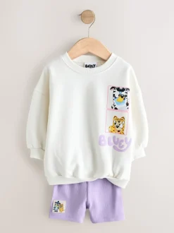 Crème - Ensemble short Bluey (12mois-7ans)