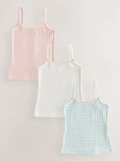 Crème - Gilets cami texturés à bretelles Lot de 3 (1.5-16ans)
