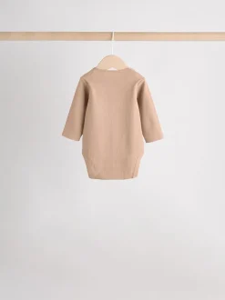 Crème - Lot de 5 bodys à manches longues pour bébé