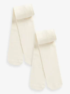 Crème - Lot de 2 collants bébé (0 mois-2 ans)