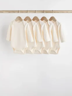 Crème - Lot de bodys à manches longues Essential Baby 5