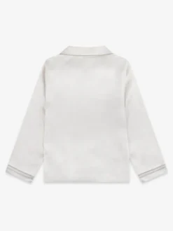 Crème - Pyjama de Noël The Little Tailor boutonné en satin pour enfant