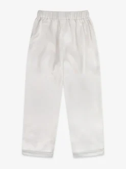 Crème - Pyjama de Noël The Little Tailor boutonné en satin pour enfant