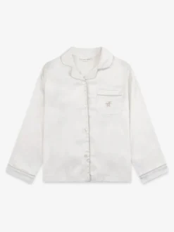 Crème - Pyjama de Noël The Little Tailor boutonné en satin pour enfant