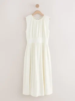 Crème - Robe mi-longue