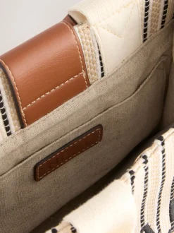 Crème - Sac à main en toile