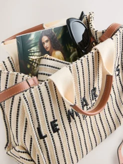 Crème - Sac à main en toile