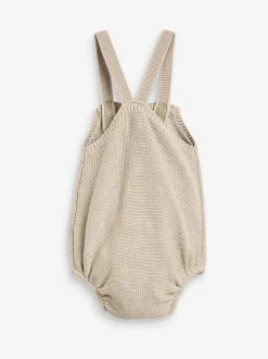 Crème - The Little Tailor Barboteuse Bébé en tricot 100% coton