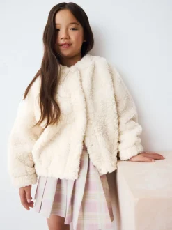 Crème - Veste Sunflower en peau de mouton (3-16ans)