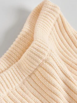 Crème brodé - Cardigan et Leggings en maille Bébé Ensemble 2 pièces (0mois-3ans)