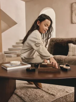 Crème côtelée - Pyjama en laine polaire (9mths-16yrs)