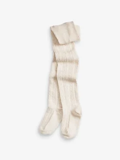 Crème d'avoine - Collant torsadé en coton majoritaire