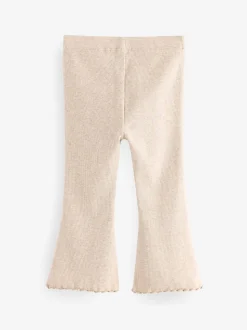 Crème d'avoine - Leggings évasés à côtes (3mths-7yrs)