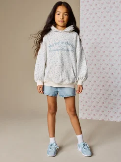 Crème Ditsy Fleur - Sweat à capuche (3-16 ans)