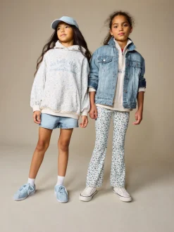 Crème Ditsy Fleur - Sweat à capuche (3-16 ans)