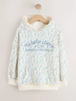 Crème Ditsy Fleur - Sweat à capuche (3-16 ans)