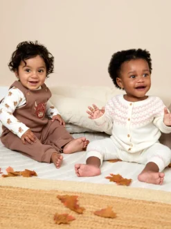 Crème Fair Isle - Ensemble JoJo Maman Bébé 3pièces en maille