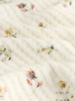 Crème fleuri - Pyjama à manches longues Cosy Waffle