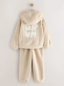 Crème GRWM - Pyjamas deux pièces en polaire (5-16ans)