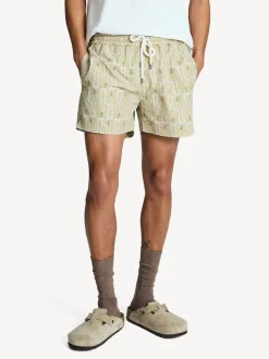 Crème Imprimé Palmeira - Shorts de bain Frescobol Carioca Rio