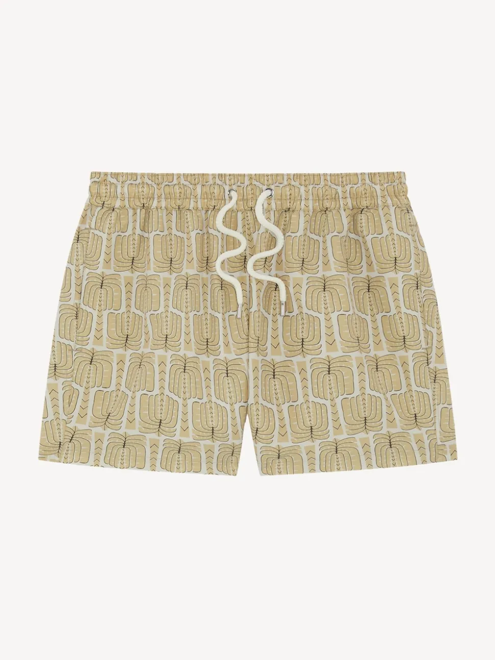 Crème Imprimé Palmeira - Shorts de bain Frescobol Carioca Rio