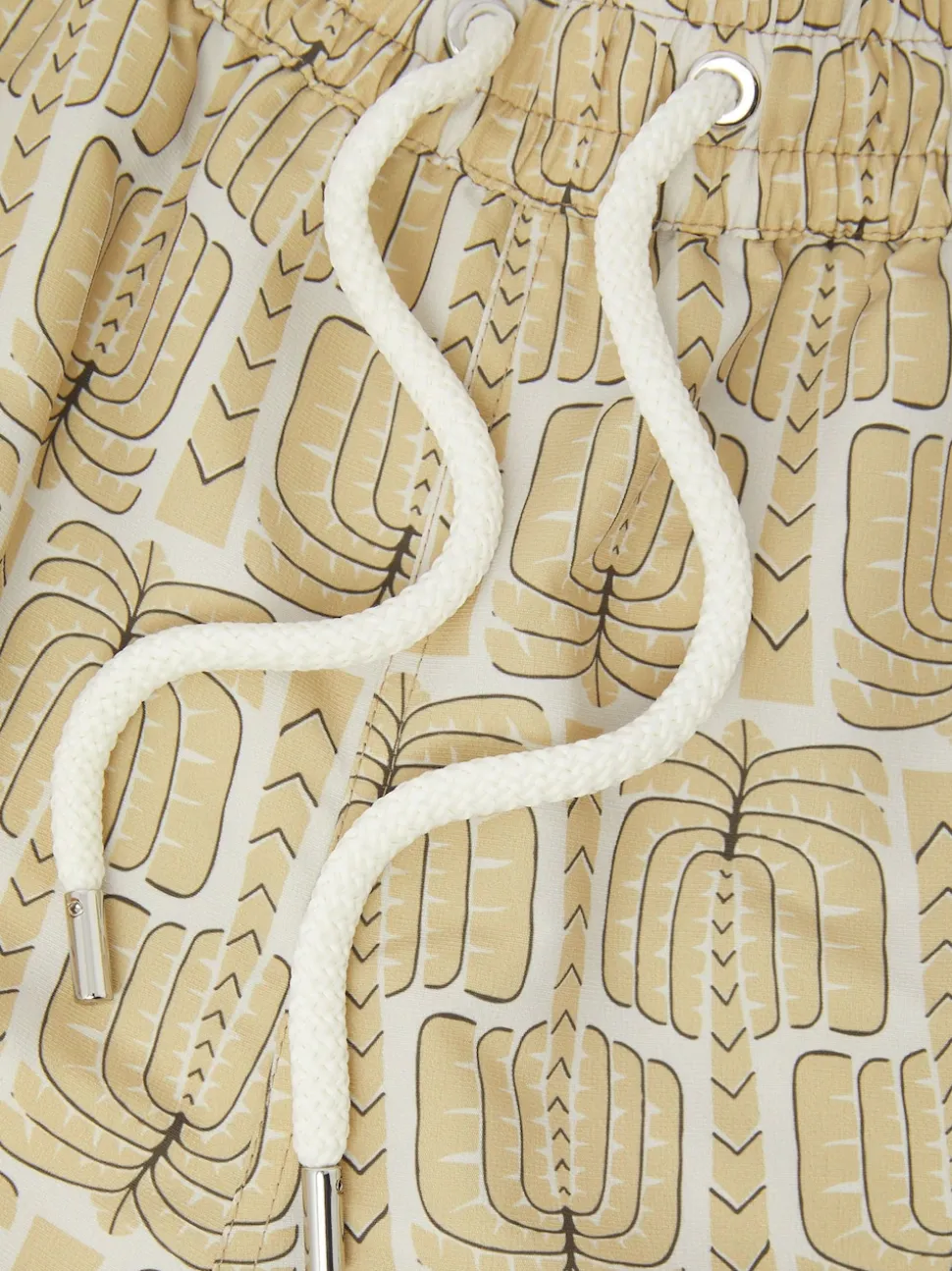 Crème Imprimé Palmeira - Shorts de bain Frescobol Carioca Rio