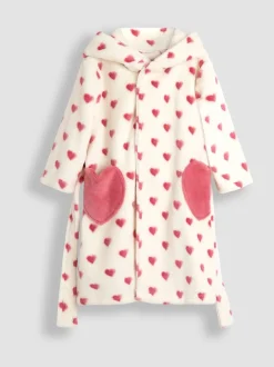 Crème motif cœur - Peignoir JoJo Maman Bébé