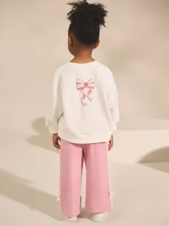 Crème/rose - Ensemble Barbie Sweat-shirt & Ample Survêtement (3mois-7ans)