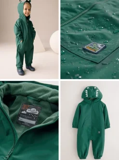 Crocodile vert - Combinaison imperméable doublée de polaire (3mths-7yrs)