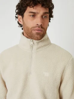 Écru - Ajustement régulier - Sweat-shirt Threadbare Borg coupe décontractée