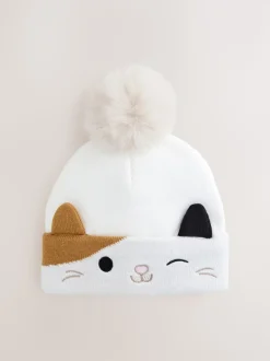 écru - Bonnet à pompon Squishmallow Cat 3D (5-13ans)