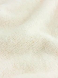 écru - Cardigan boutonné cœur en laine