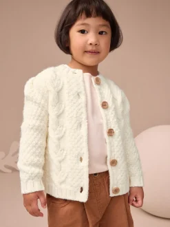 écru - Cardigan en maille épaisse Bobble (3mths-10yrs)